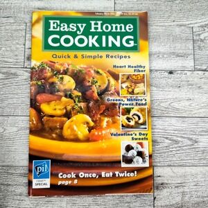 Easy Home Cooking Quick Simple Cooking Magazine Cookbook Booklet 2006